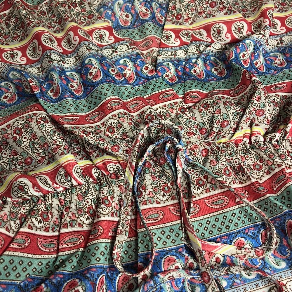 Coral Blue Paisley Dress - Picture 4 of 8